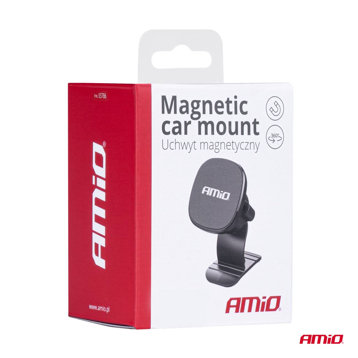 Suport auto magnetic cu montare pe bord sau alte suprafete plane AMIO Polonia