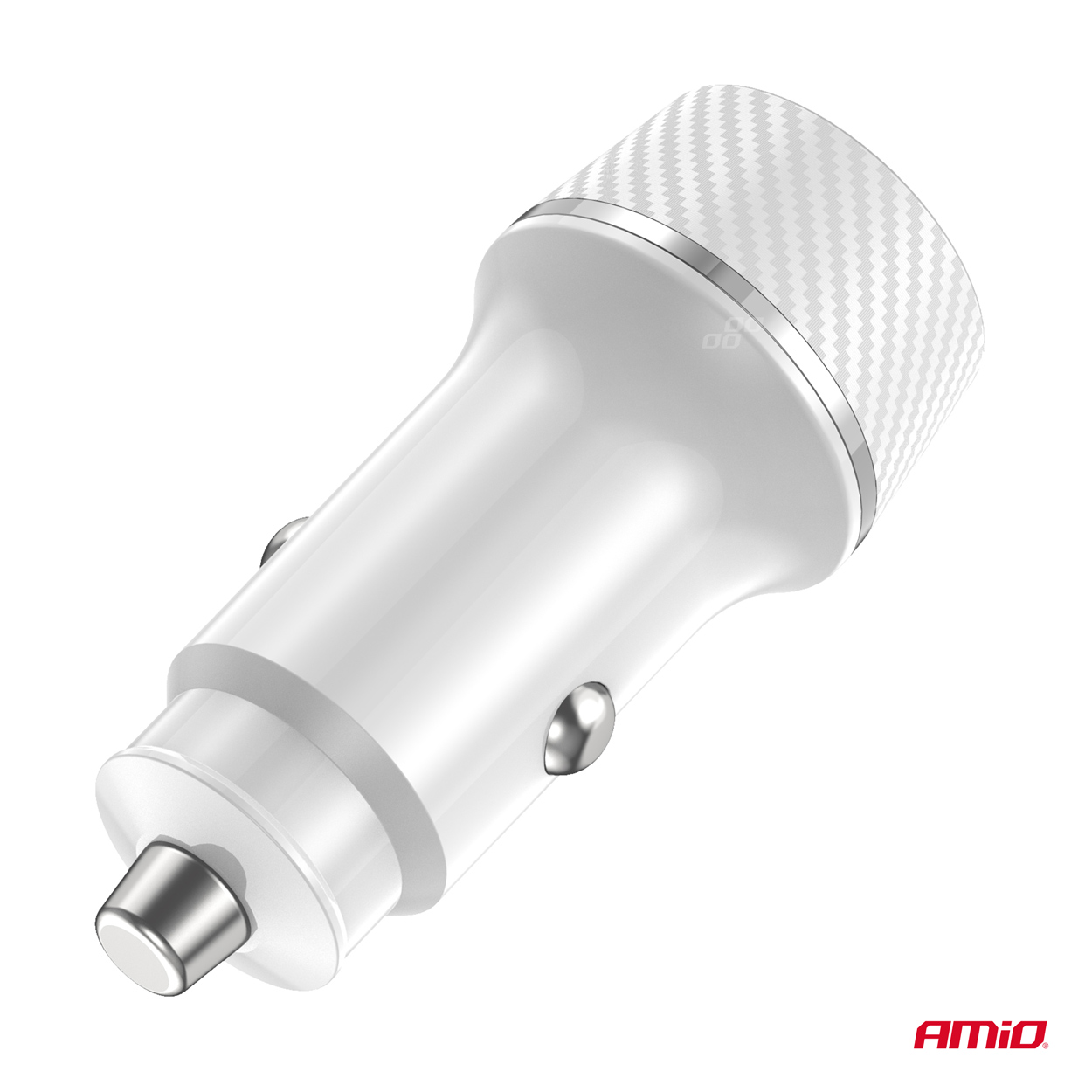 Incarcator auto USB-A + USB-C 20W 12/24V, AMIO, 1 buc