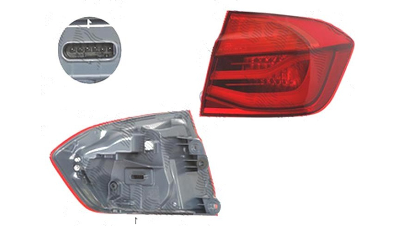 Stop spate lampa Bmw Seria 3/Seria 3 Gt (F30/31/34/35), 08.2015-, spate, Dreapta, SEDAN, fara &quot;BMW&quot; inscription; partea exterioara; LED; DEPO