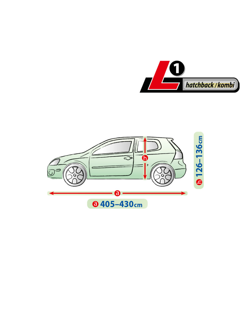 Prelata auto, husa exterioara Membrane Garage L1 hatchback, lungime 406-430 cm