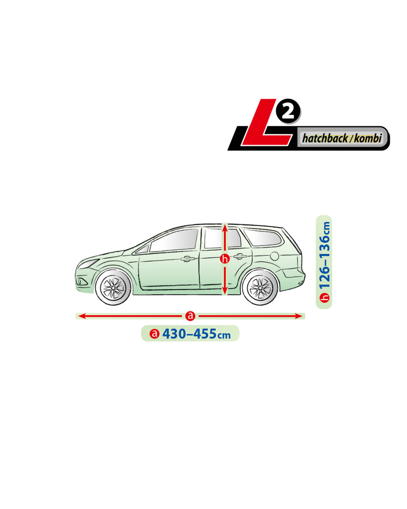 Prelata auto, husa exterioara Membrane Garage L2 hatchback / combi , lungime 430-455 cm