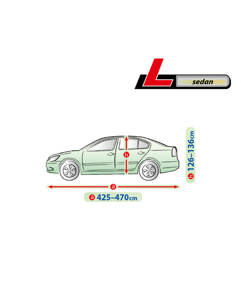 Prelata auto, husa exterioara Membrane Garage L sedan , lungime 426-470 cm