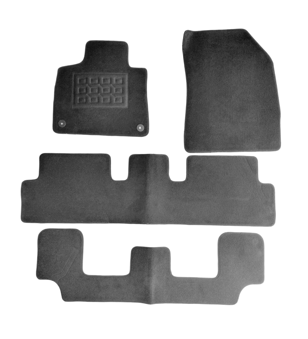 Covorase mocheta Citroen C4 Picasso 7 Locuri, C4 Grand Spacetourer 2013-&gt; Prezent, Negre, set de 4 bucati