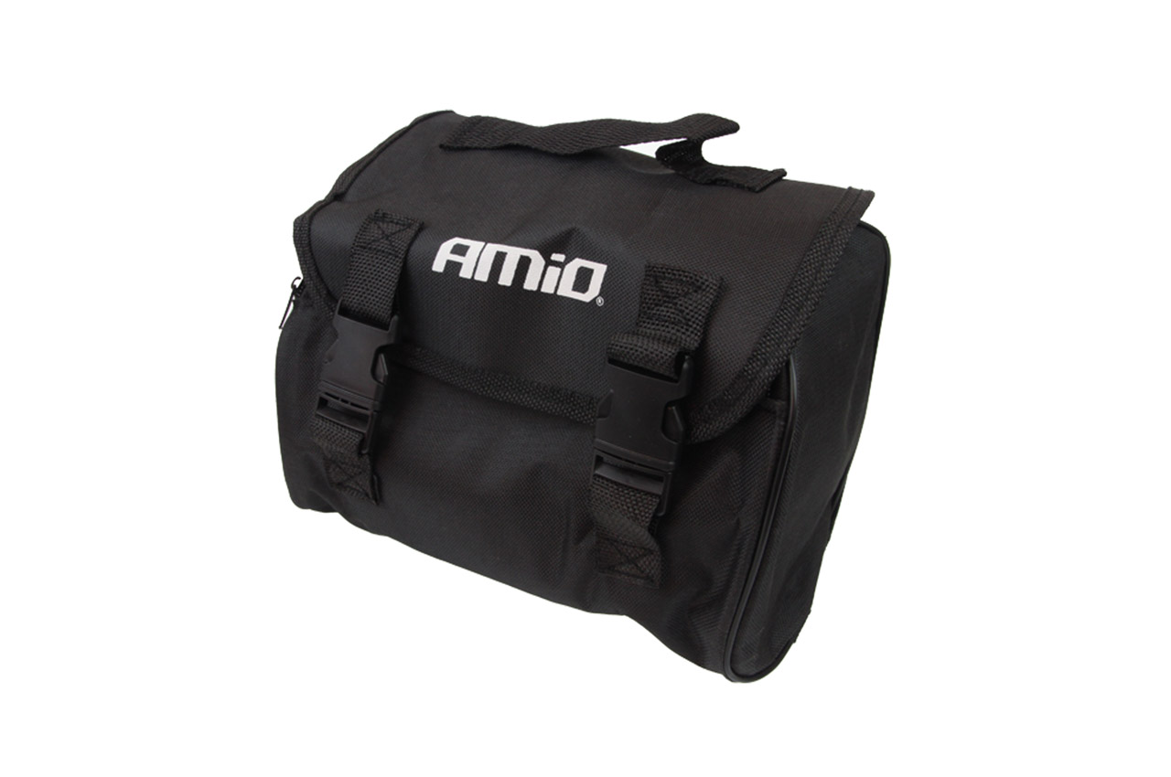 Compresor aer pentru masina, 12V HQ, lanterna LED, 7 Bar, max 100 PSI, 35L/min, manometru; AMIO