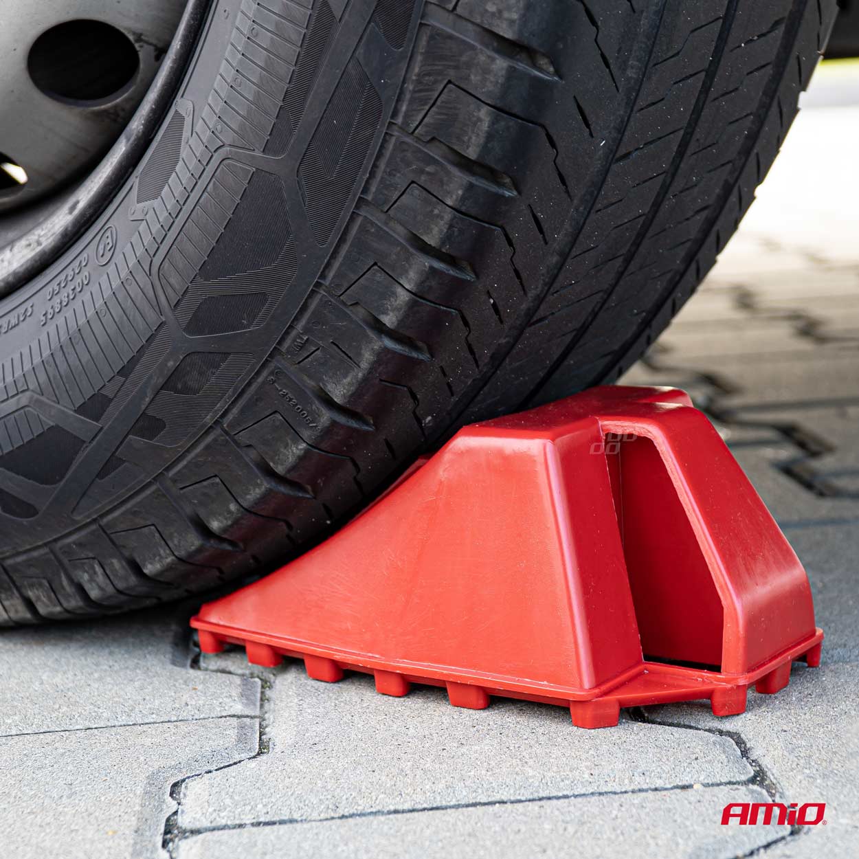 Piedica roata din plastic cu sistem de frana, Opritor roata; AMIO