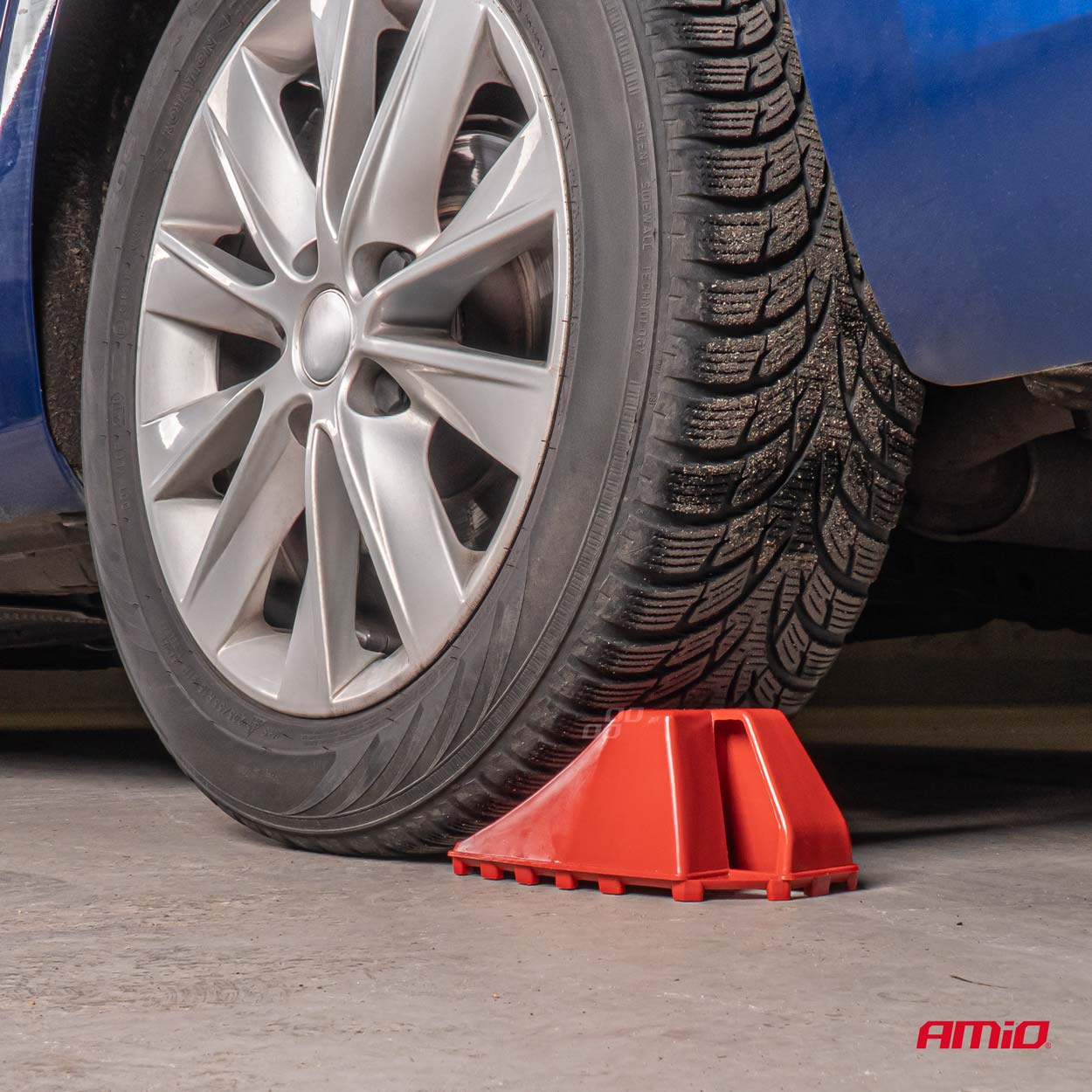 Piedica roata din plastic cu sistem de frana, Opritor roata; AMIO