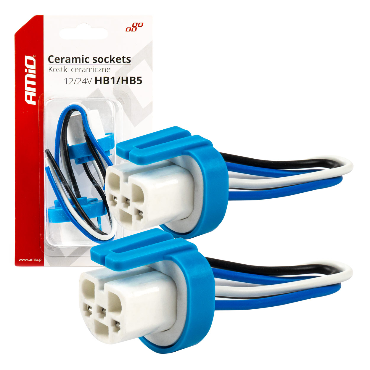 Mufa bec HB1/HB5 9004/9007, soclu ceramica; set 2 buc.; AMIO