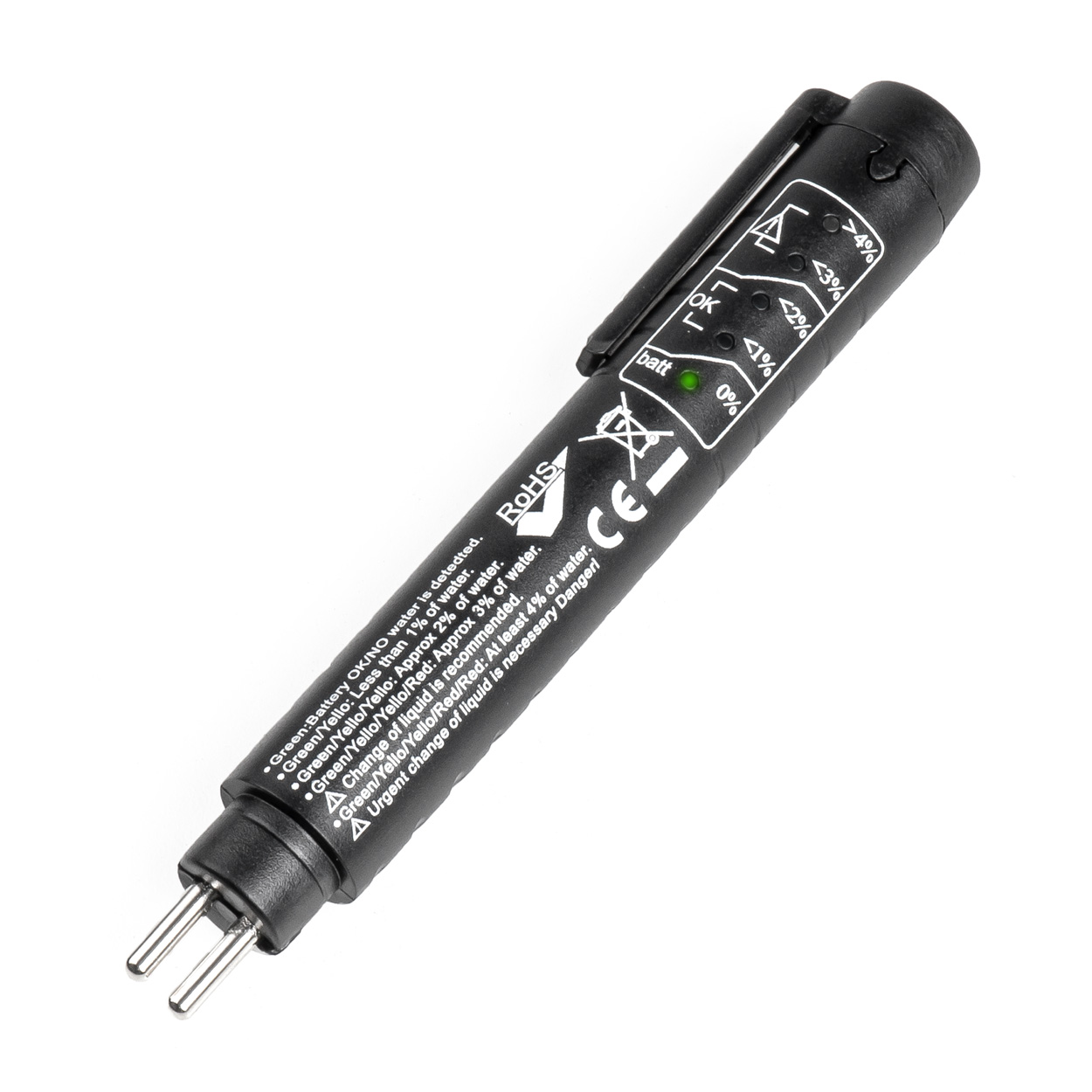 Tester lichid frana; DOT 3, DOT 4, DOT 5, DOT 5.1, electronic, indicator LED; AMIO