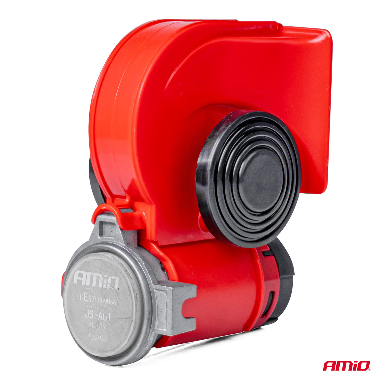 Claxon in doua tonuri, 12V, 118dB, 530-680Hz, durata viata 100.000 cicluri pornit/oprit, cu releu; AMIO