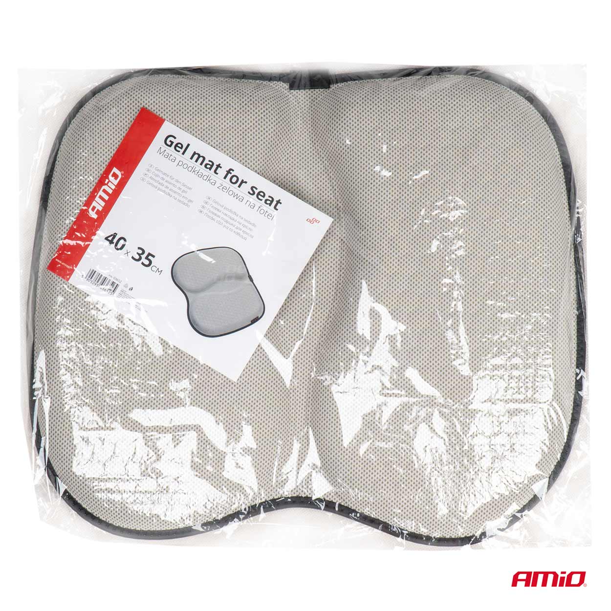 Perna sezut cu gel, reduce durerile de spate si de coccis, 40x35cm; AMIO