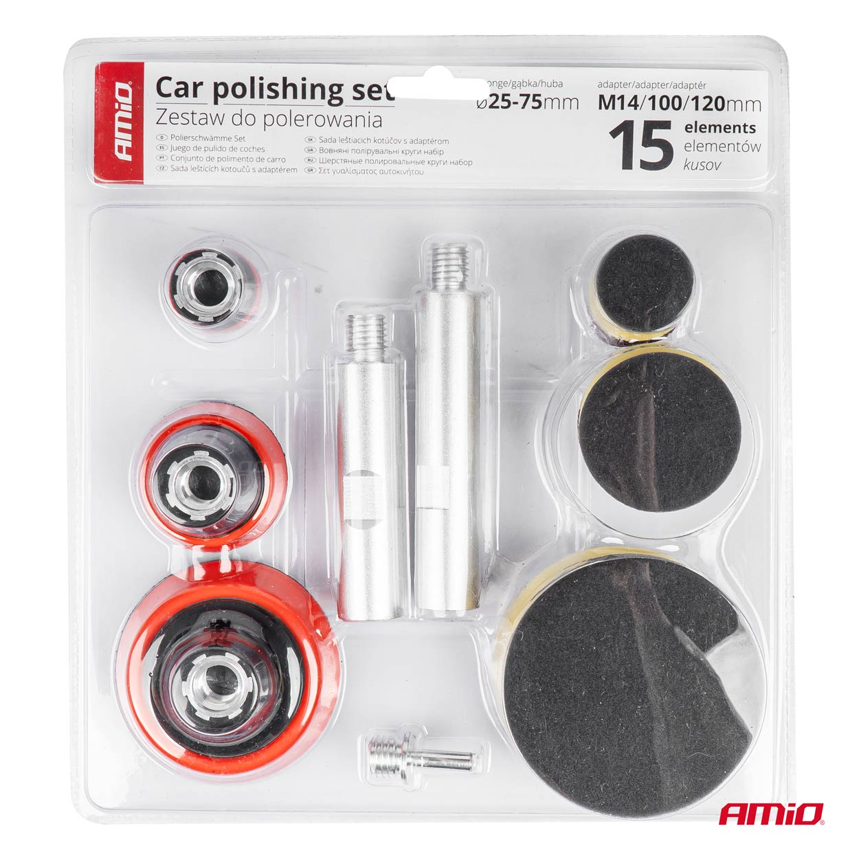 Set bureti polisare cu 15 piese; AMIO