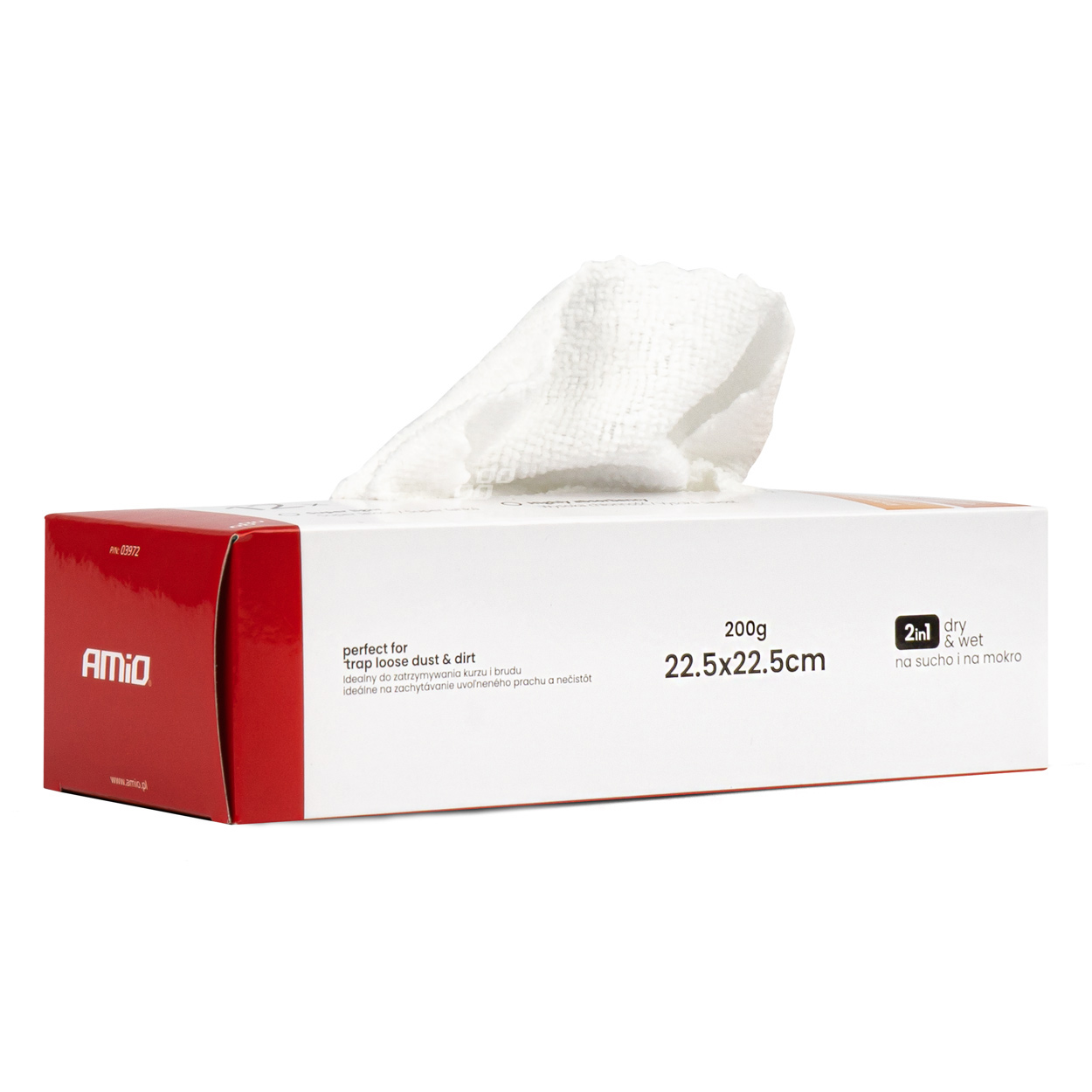 Pachet de lavete din microfibre 22,5x22,5cm 12 buc, 200g; AMIO