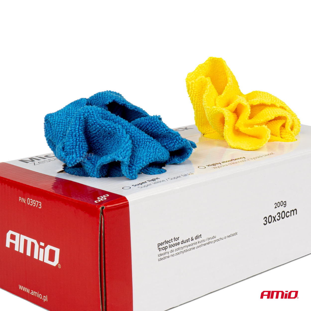 Pachet de lavete din microfibre 30x30cm, 30 buc; AMIO