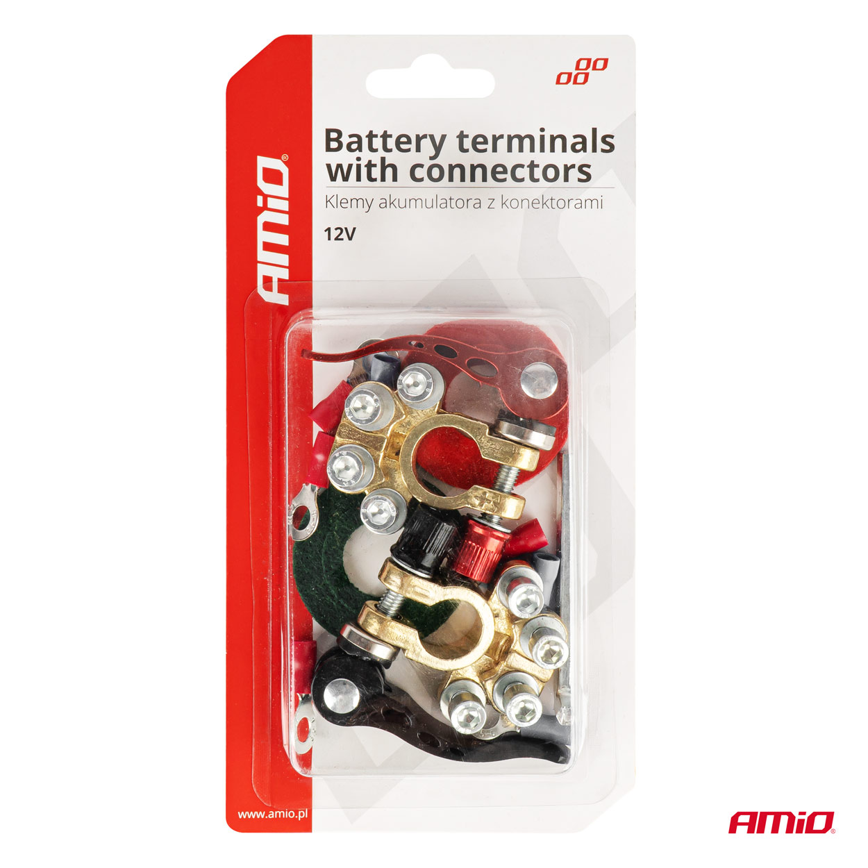 Set borne auto cu decuplare rapida, cu papuci si protectii ; AMIO
