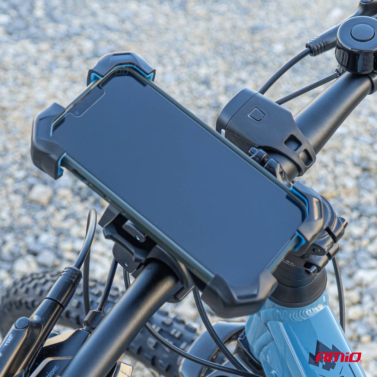 Suport rotativ 360� pentru telefon, pentru bicicleta, motocicleta, scuter; AMIO