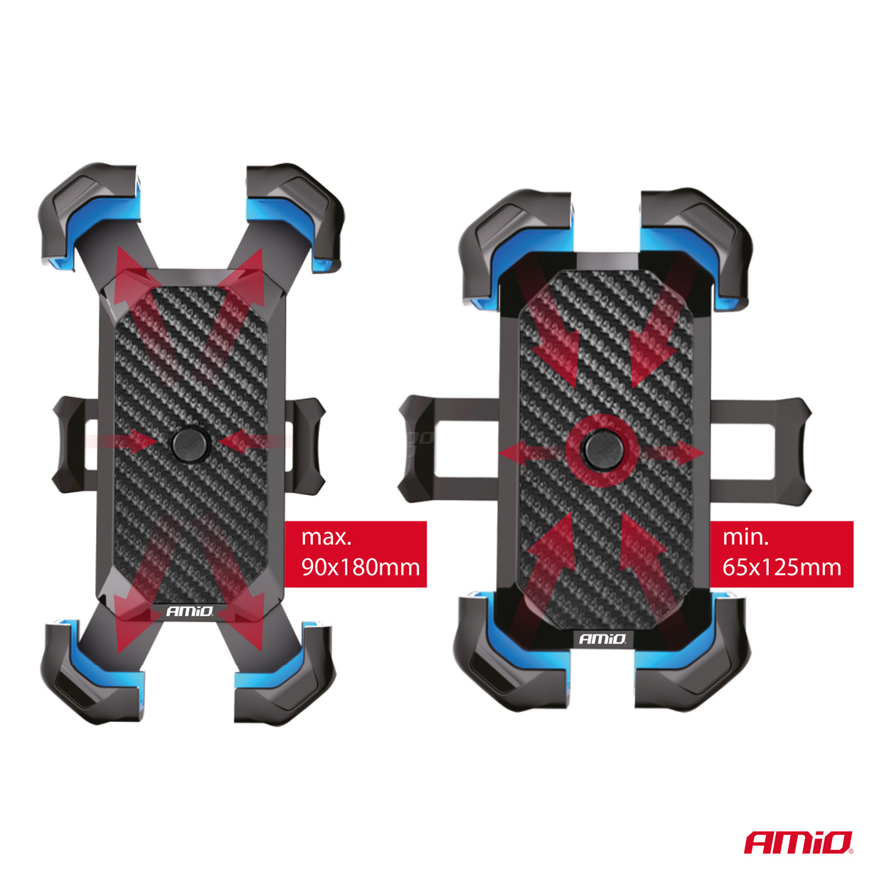 Suport rotativ 360� pentru telefon, pentru bicicleta, motocicleta, scuter; AMIO