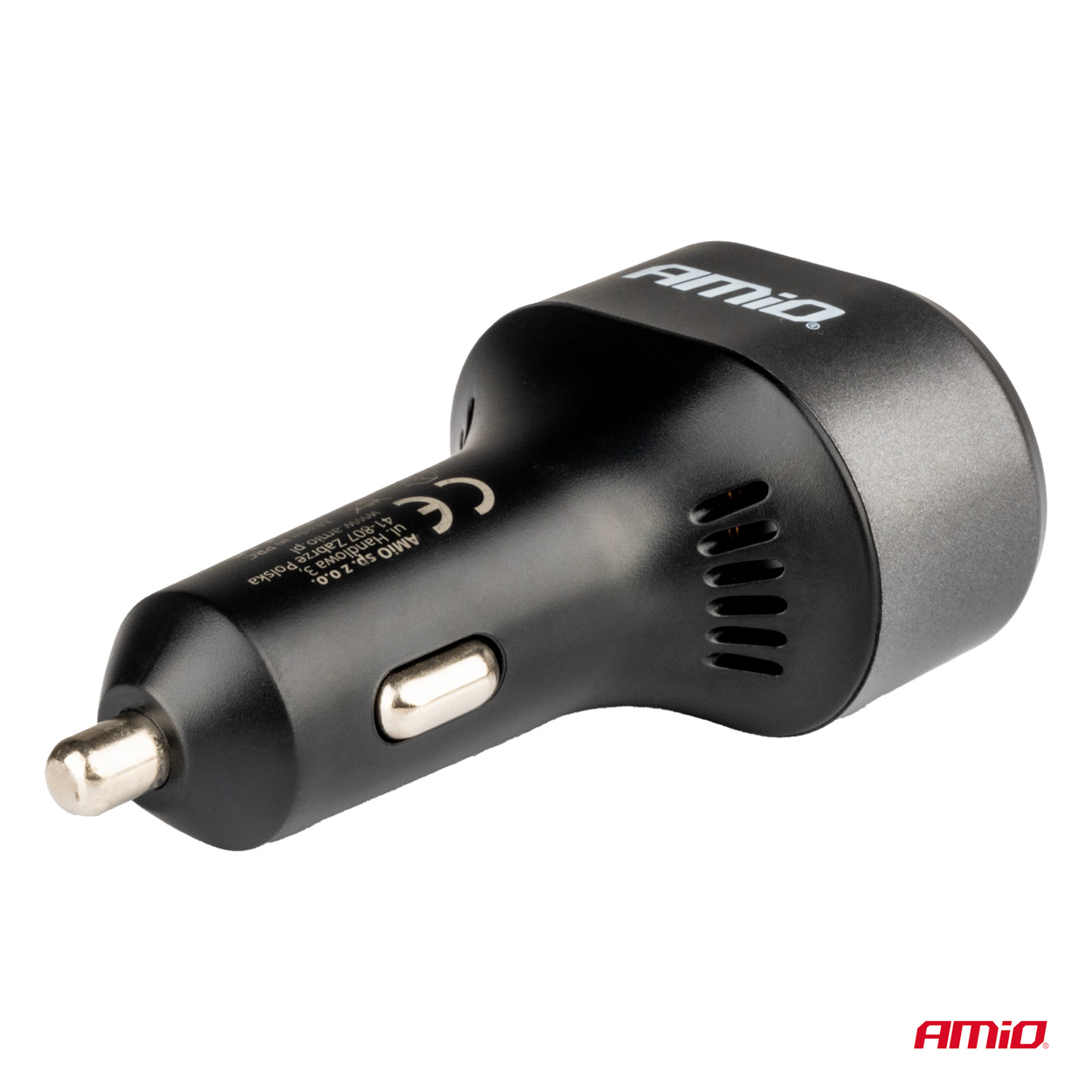Incarcator auto la priza bricheta USB QC 3.0 + 2x USB C, 20W/65W; incarcare rapida AMIO