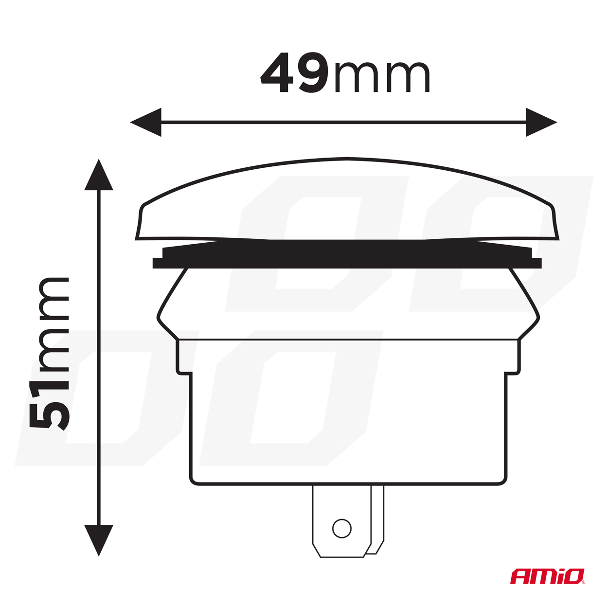 Priza cu 2 USB, cu LED rosu, 12-24V, iesire 5V 3.1A, incastrabila, rezistent la apa