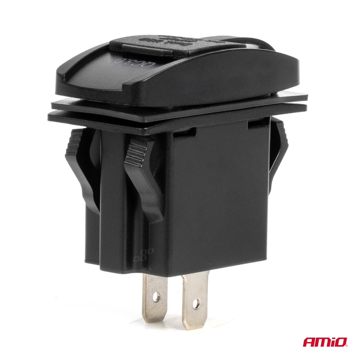 Priza cu 2 USB, cu LED rosu, 12-24V, USB + USB-C QC3.0 12V 24V, incastrabila, rezistent la apa