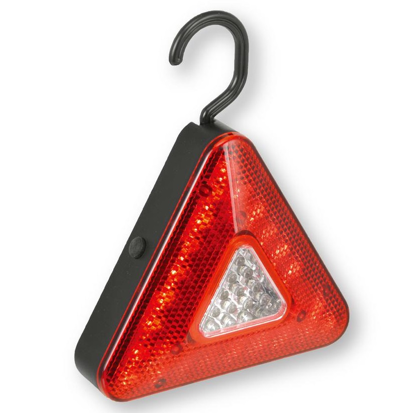 Triunghi de avertizare, iluminat, 39 LED-uri, 11.5x10.5x3.5cm, functie semnalizare si lanterna