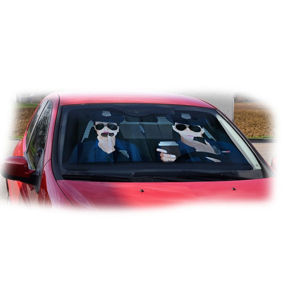 Parasolar parbriz 130x70cm, Police ; Best Automax