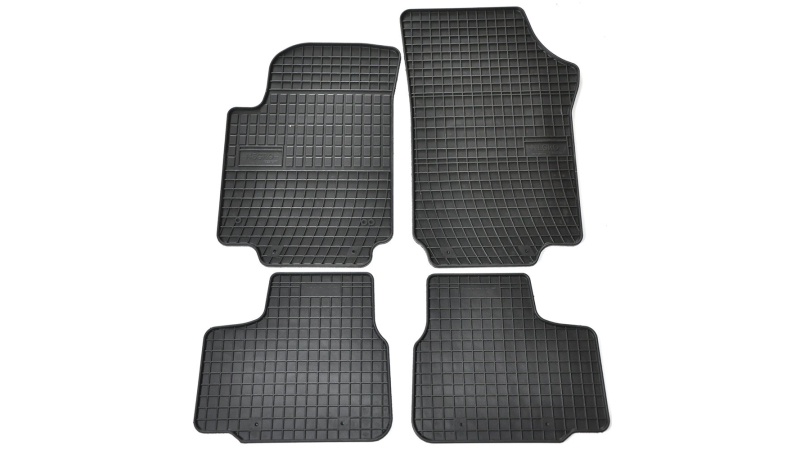 Set covorase auto din cauciuc Vw Up! 2011-, Skoda Citigo 2012-2019, Seat Mii 2011-2019, Negre, presuri BestAutoVest, negre, 4 buc.
