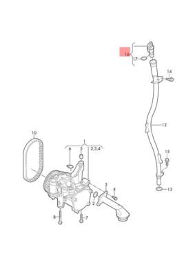 Capat ghidaj joja ulei Audi A4 B8 B9, A5 8T. A6 C7 C8, Q5 8R , Original 03L115418A