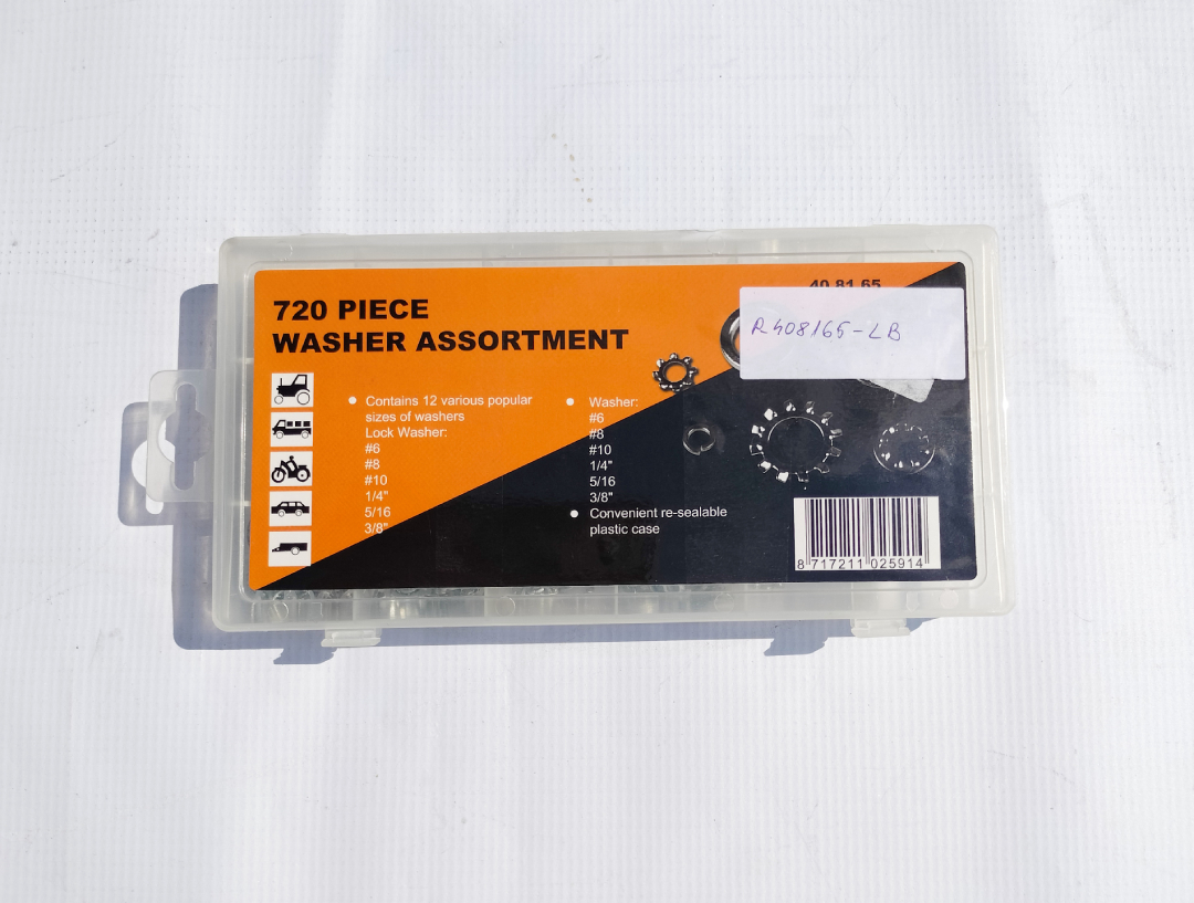 Set saibe blocare 720 piese , diverse marimi si modele, saibe crestate interior, grover, crestate exterior- LIPSA PIESE
