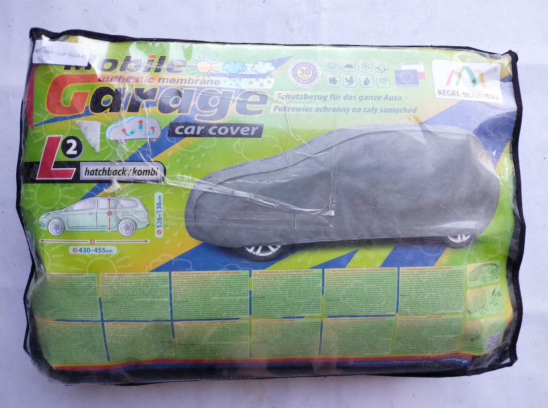 Prelata auto, husa exterioara Mobile Garage L2 Hatch/ Combi lungime 430-455 cm URME DE MONTARE/MURDARA