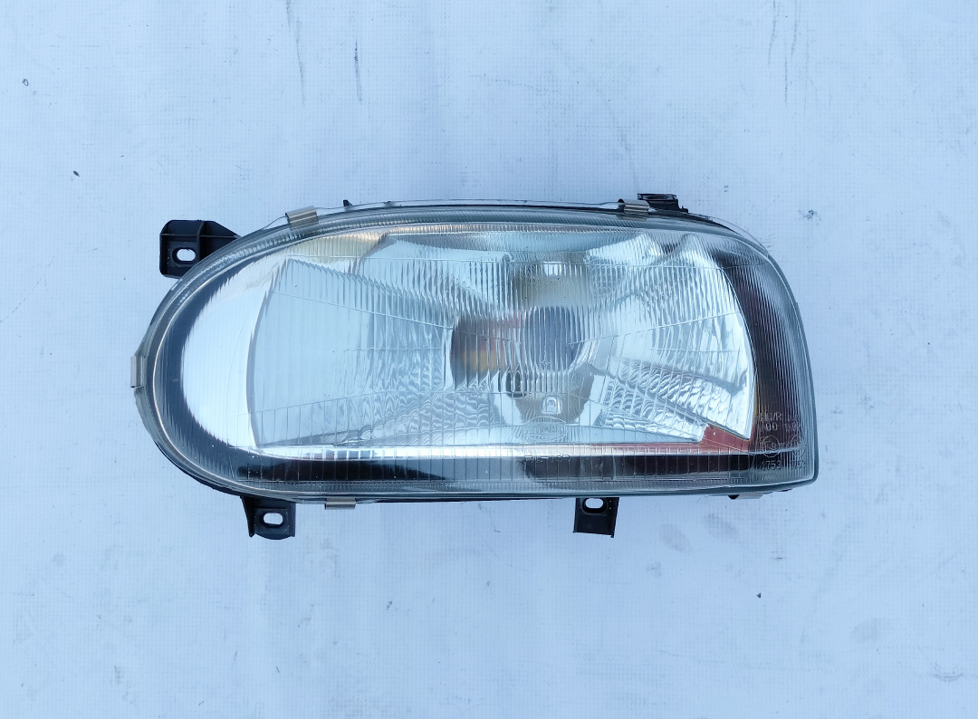 Far VW GOLF 3, 08.1991-04.1999, DEPO, fata, partea stanga, cu conector oval; H4+W5W; RESIGILAT