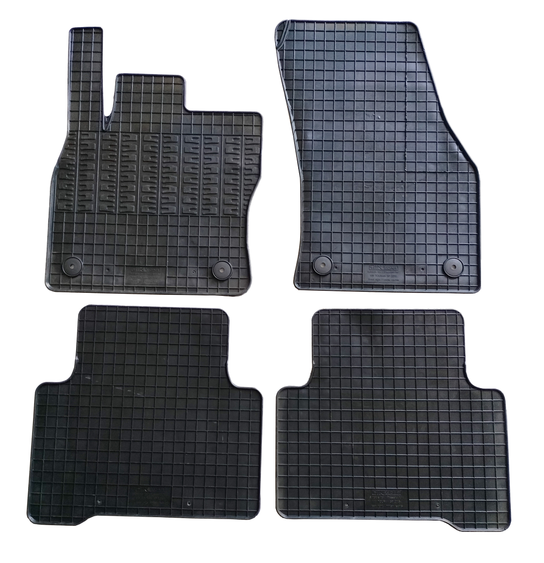 Set covorase auto din cauciuc VW Touran (5T) 2015- , 5 locuri, cu prelungire zona repaus, Negre