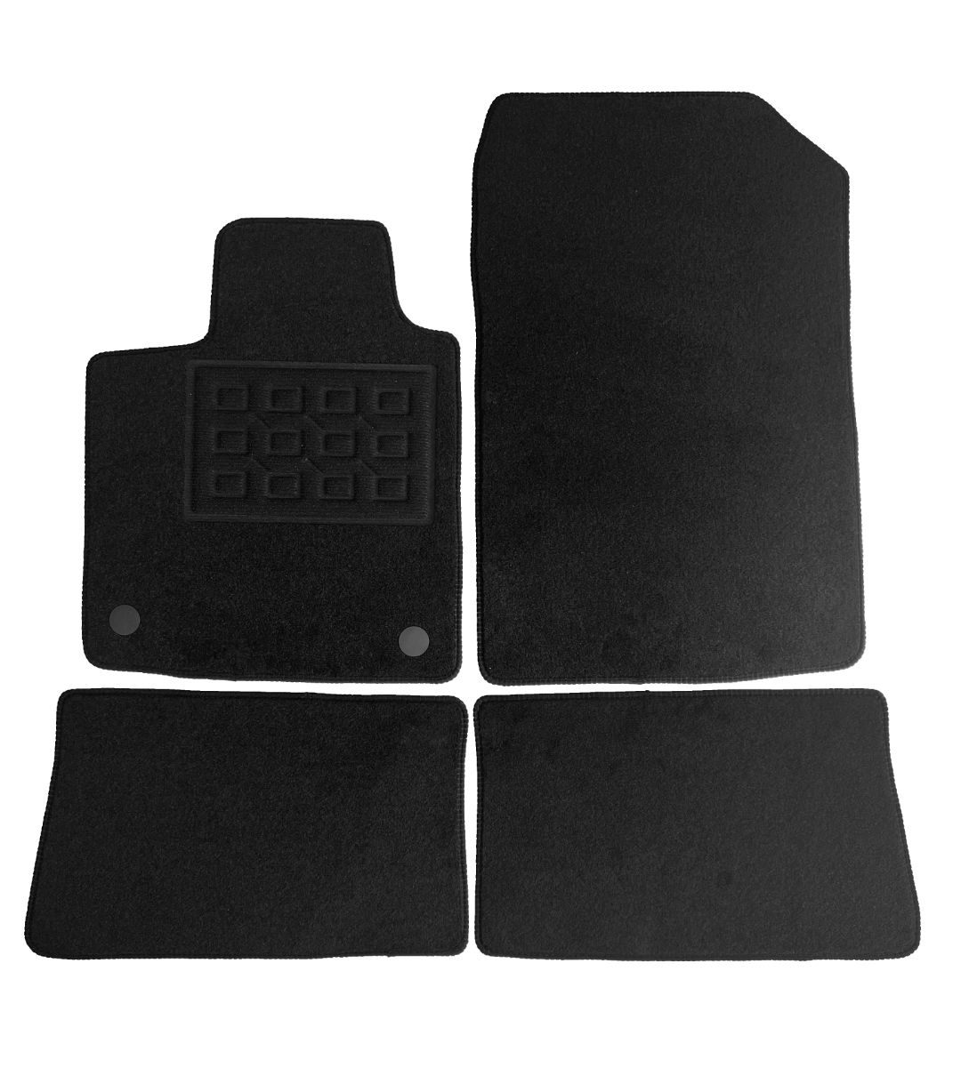 Set covorase auto mocheta Renault Twingo 2 2007-&gt; 2012-&gt; Lift, Negru, 4 buc.