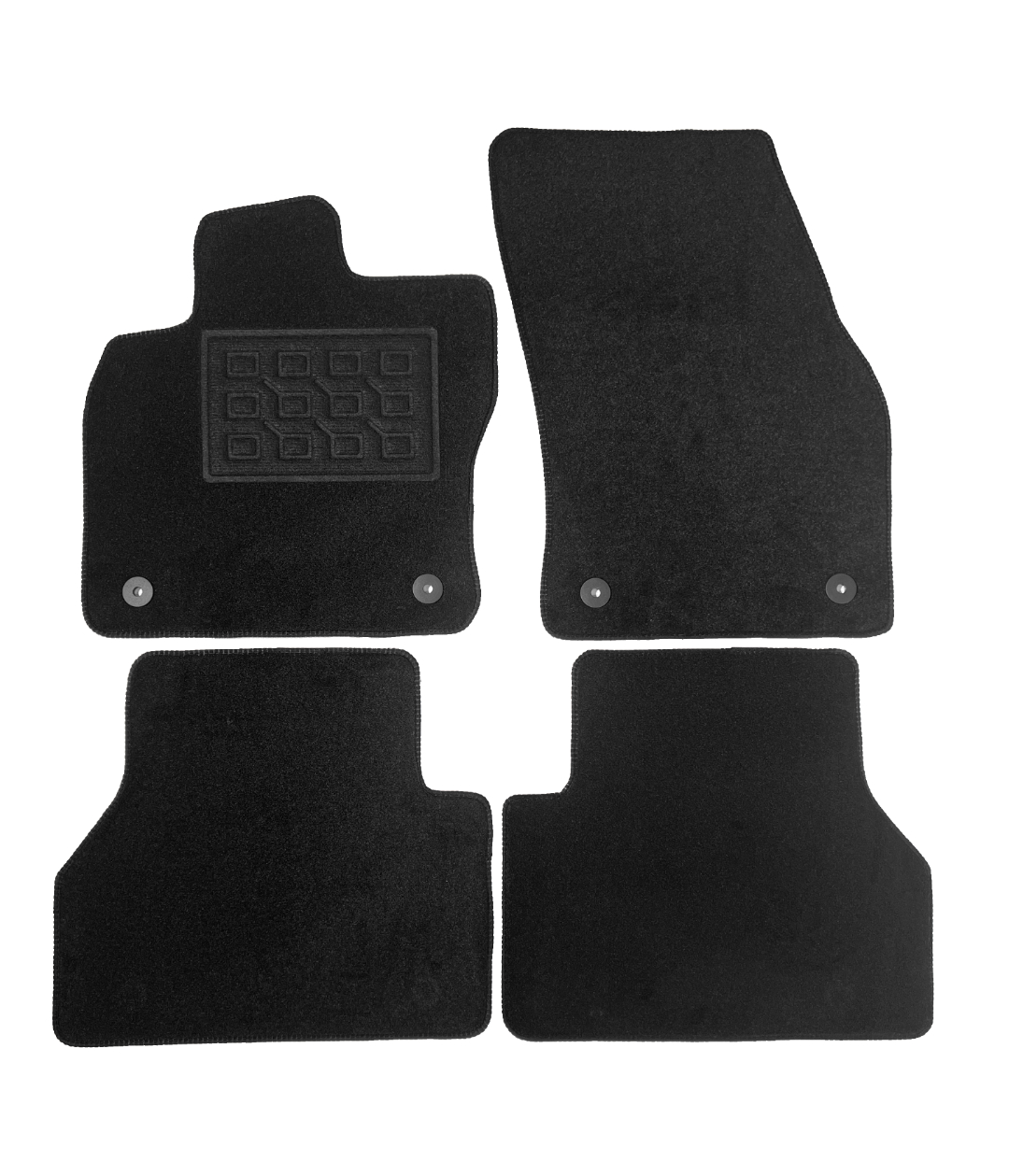 Set covorase auto mocheta Vw Caddy 5 locuri, 2020-&gt;, Negru, 4 buc.