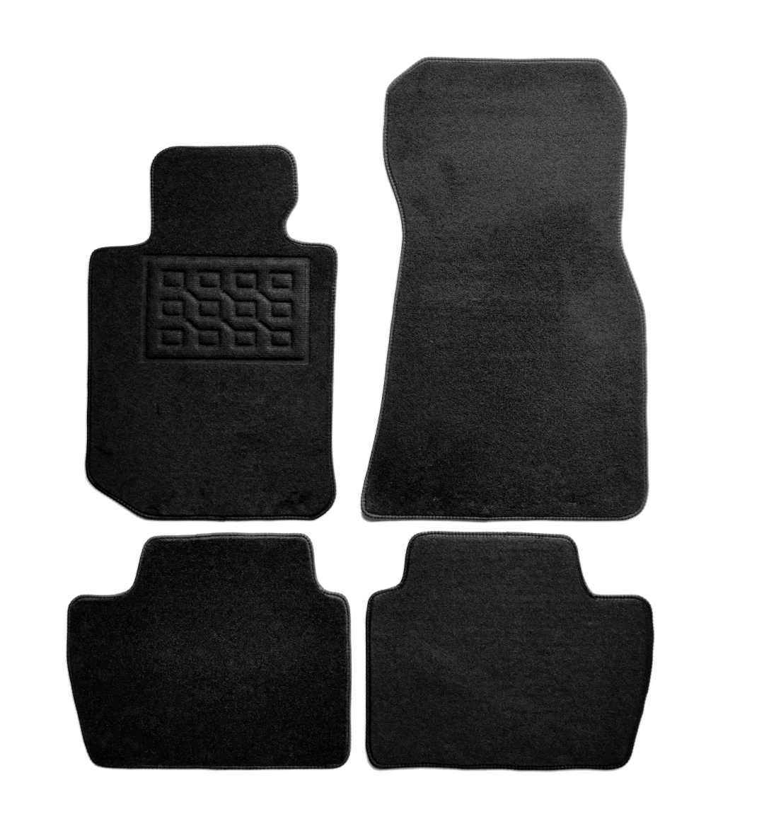 Set covorase auto mocheta Bmw Seria 4 (G22) Coupe 2020-&gt;, Negru, 4 buc.
