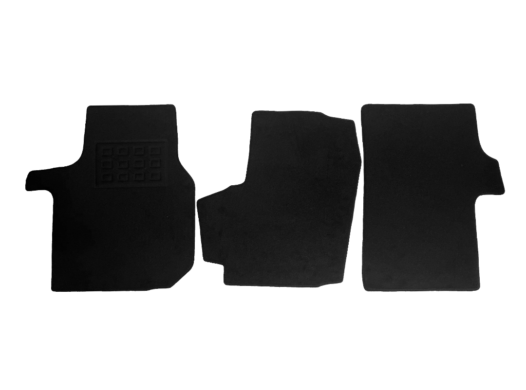 Set covorase auto mocheta Vw Crafter (Rand 1) 2017-&gt;, Negru, 3 buc.