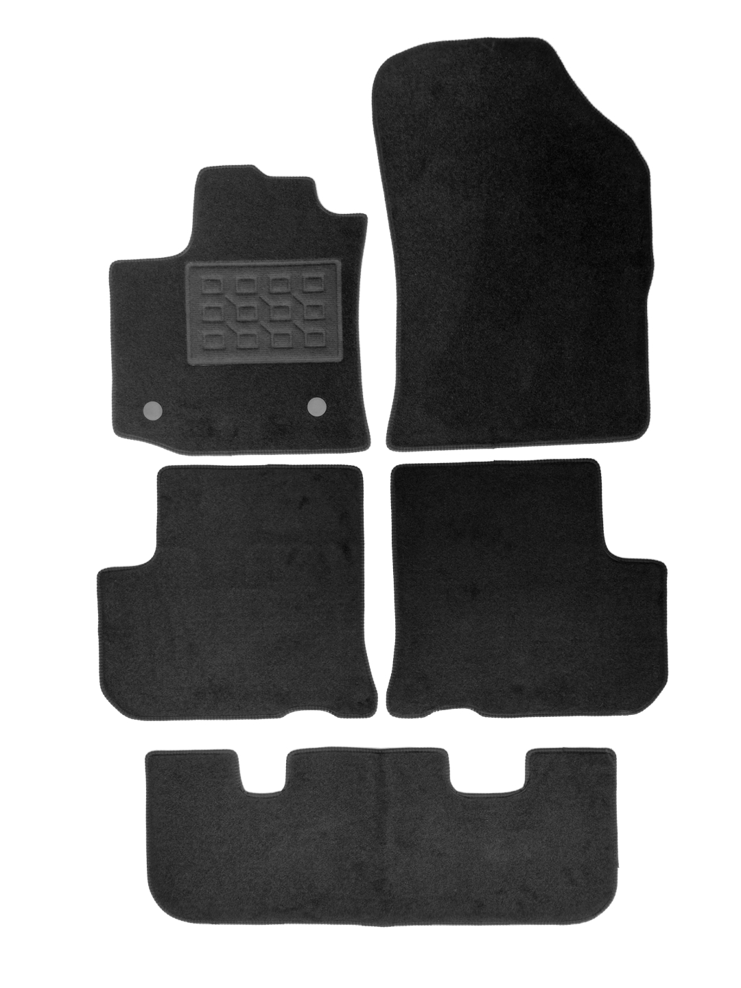 Set covorase auto mocheta Dacia Lodgy 7p. 2012-&gt;, Negru, 6 buc.