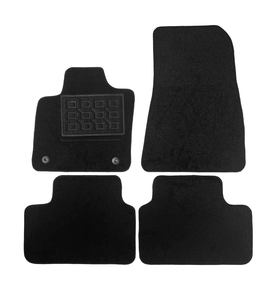 Set covorase auto mocheta Volvo C40 2021-&gt; ; Volvo Xc40 Recharge 2021-&gt; 2021-&gt;, Negru, 4 buc.