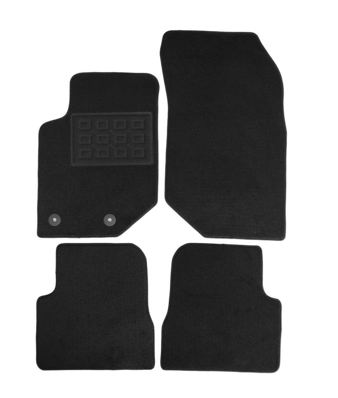 Set covorase auto mocheta Jeep Avenger 2023-&gt; benzina ; Fiat 600 2024-&gt; benzina 2023-&gt;, Negru, 4 buc.