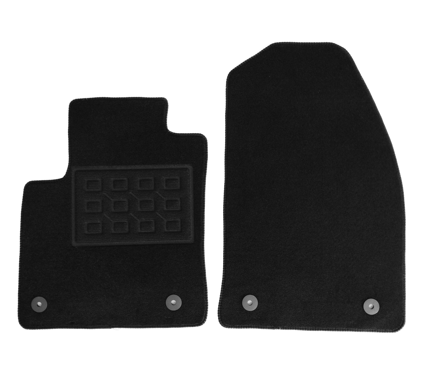 Set covorase auto mocheta Ford Courier Van (2p. Dostawczy/Deliverycar) 2023->, Negru, 2 buc.