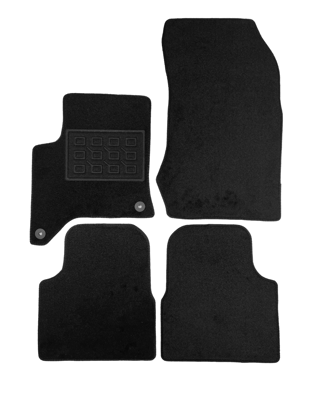 Set covorase auto mocheta Peugeot 2008 Hybrid 2024-&gt;, Negru, 4 buc.