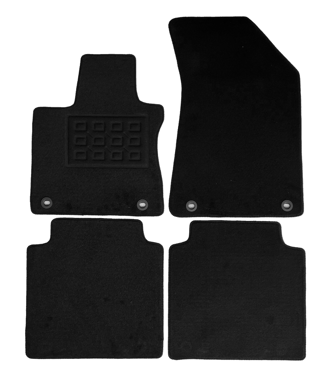 Set covorase auto mocheta Mg Hs 2 Liftback 2024-&gt;, Negru, 4 buc.