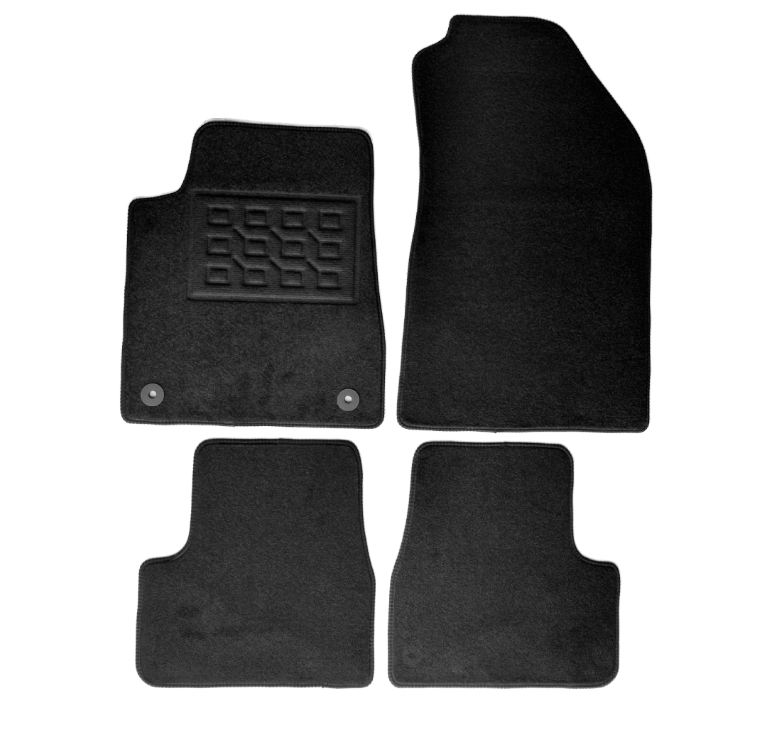 Set covorase auto mocheta Citroen C3 4 2024-&gt;, Negru, 4 buc.