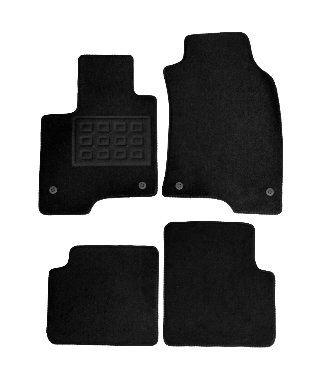 Set covorase auto mocheta Fiat Panda 3 Hybrid 2020->, Negru, 4 buc.