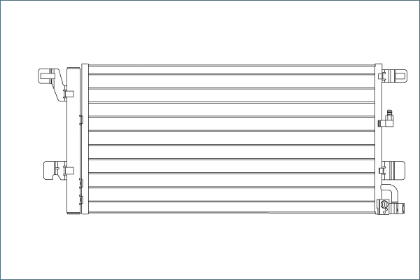 Condensator climatizare AC Audi A4 15-, A5 16-, A6 (C8) 18-, A7 (4k) 18-, motor: 2.0 TDI, 2.0 TFSI, 3.0 TDI, 3.0 V6 T, Condensator cu uscator integrat , 670(640)x330x12, miez si rezervor din aluminiu brazat, 8W0816411L; 8W0816421