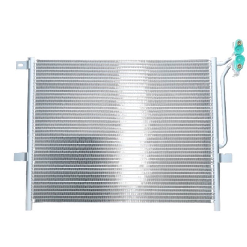 Condensator climatizare AC BMW Seria 3 E46 98-06, motor: 1.6, 1.8, 1.9, 2.0, 2.0 R6, 2.2 R6, 2.5 R6, 2.8 R6, 3.0 R6, 3.2 R6, Condenser fara uscator , 565 (520)x420x16, miez si rezervor din aluminiu brazat, 64538377614