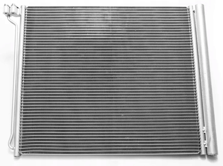 Condensator climatizare AC Bmw X5 E70 07-13, X5 F15 13-, X6 E71 08-14, X6 F16 13-, motor: 3.0 d, 4.4 V8 T, Condensator cu uscator integrat , 610(570)x525 (510)x16, miez si rezervor din aluminiu brazat, 64509166098; 64509239944