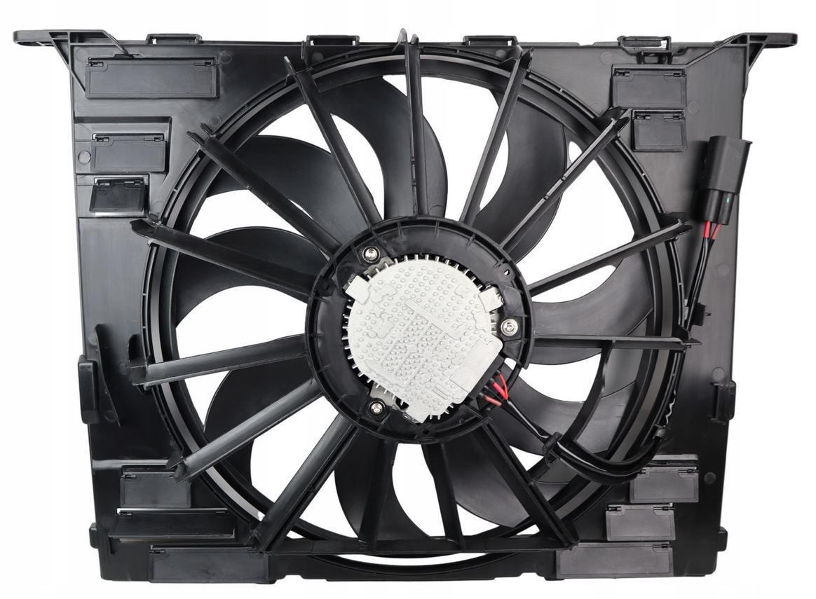 Ventilator radiator BMW Seria 5 G30 17-23, 6 Gt (G32) 17-, 7 G11 15-, motor: 1.6 T, 2.0 T, 3.0 R6 T, 490 mm; 4 pini, 17427953400; 17428619626
