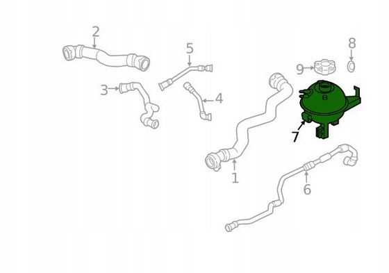 Vas expansiune BMW Seria 5 G30 17-23, 6 Gt (G32) 17-, 7 G11 15-, 8 (G15) 18-, 17138610654 ; 17 13 8 610 654
