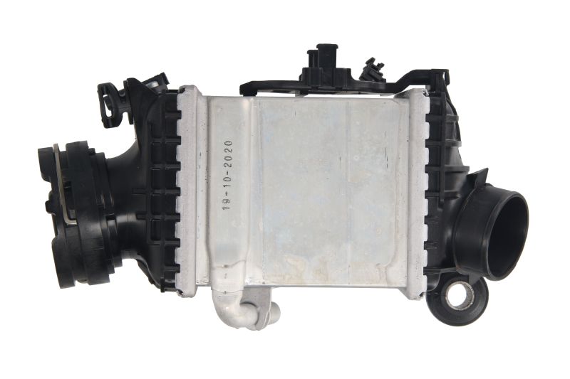 Intercooler BMW Seria 5 G30 17-23, 7 G11 15-, motor: 4.4 V8 T, intercooler - racire apa, 140x125x100, OEM/OES (Mahle), Aluminiu/ Plastic brazat, 17518619391; 8619391