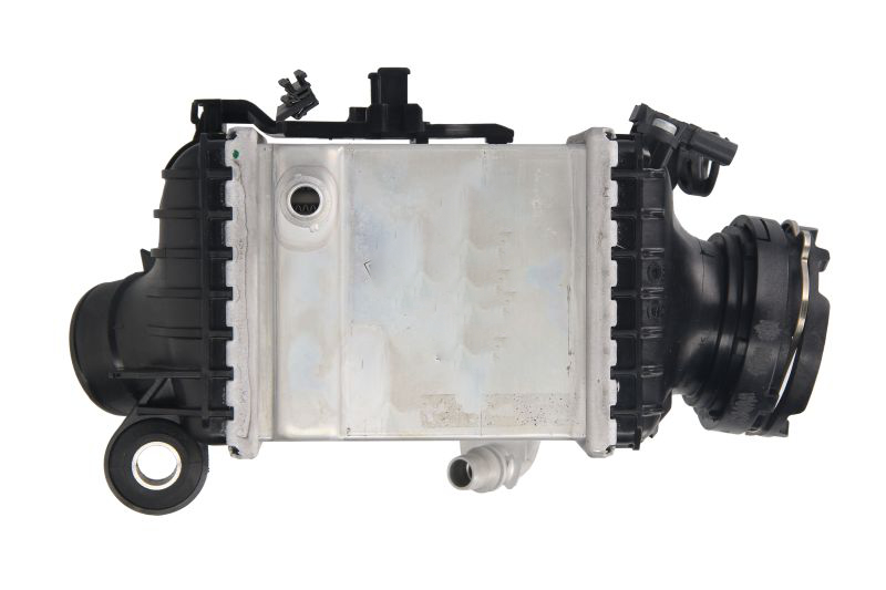 Intercooler BMW Seria 5 G30 17-23, 7 G11 15-, motor: 4.4 V8 T, intercooler - racire apa, 140x125x100, OEM/OES (Mahle), Aluminiu/ Plastic brazat, 17518619391; 8619391